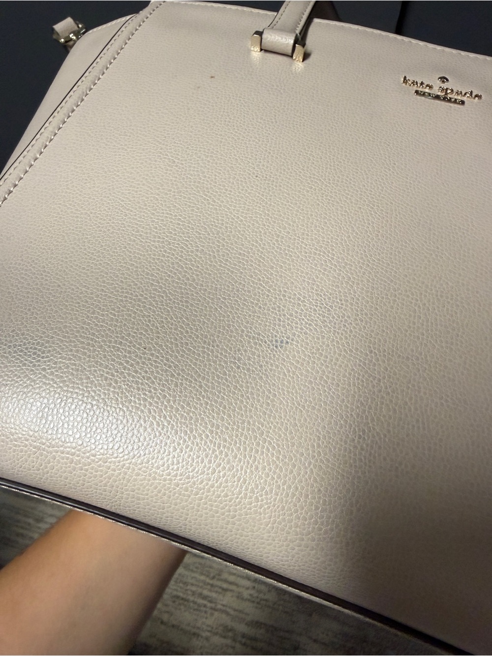 kate spade Pale Pink Leather Tote with Detachable Strap - Picture 2 of 6